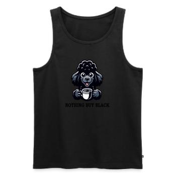 Schwarzer Pudel Kaffee I Love It Black - Männer Premium Bio Tank Top - Schwarz - Vorne - Michal (187cm)