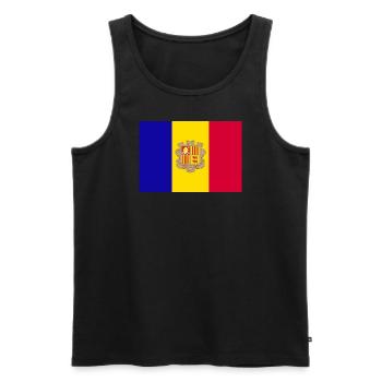 Andorra - Men's Premium Organic Tank Top - black - Front - AI Model Male 178 light (178cm)