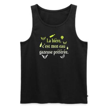 Dad Dad Humor Joke Gift Favorite Beer - Men's Premium Organic Tank Top - black - Front - AI Model Male 178 light (178cm)