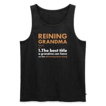 Reiner Grandma Definition Reining - Männer Premium Bio Tank Top - Schwarz - Vorne - Michal (187cm)