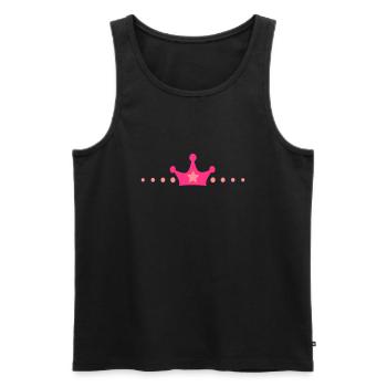 Krone - Männer Premium Bio Tank Top - Schwarz - Vorne - Michal (187cm)