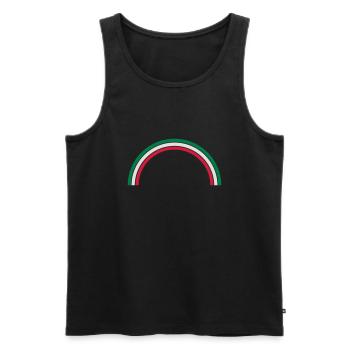 Italian_Rainbow - Männer Premium Bio Tank Top - Schwarz - Vorne - AI Model Male 178 light (178cm)