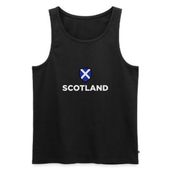 Drapeau national d'Ecosse - Débardeur bio Premium Homme - noir - Devant - Michal (187cm)