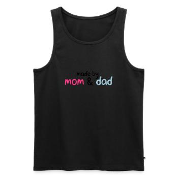 made by mom & dad - Men's Premium Organic Tank Top - black - Front - AI Model Male 178 light (178cm)