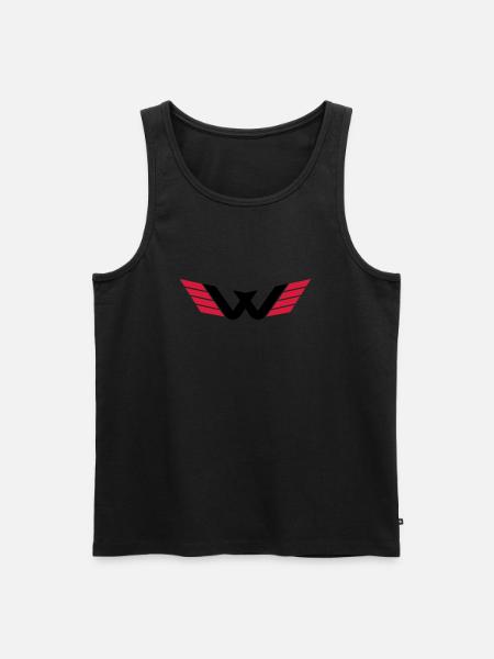 W Logo - Männer Premium Bio Tank Top - Schwarz