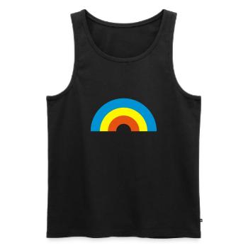 Regenbogen - Männer Premium Bio Tank Top - Schwarz - Vorne - Michal (187cm)