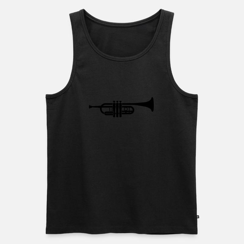 Trompete - Männer Premium Bio Tank Top - Schwarz