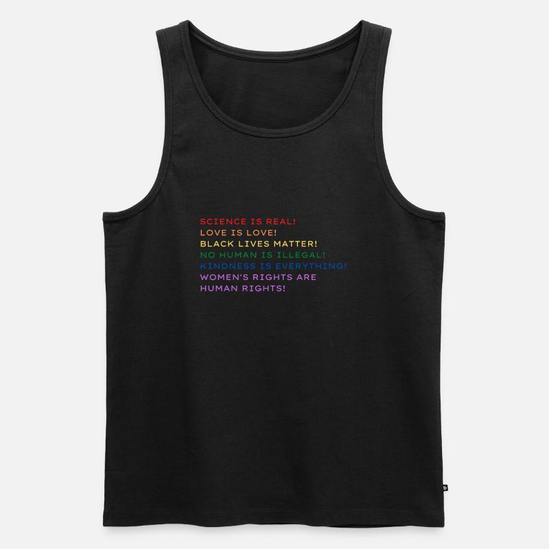 Science is real! - Männer Premium Bio Tank Top - Schwarz