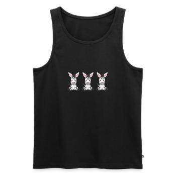 zebra, baby zebra, zebra hoodies, zebra t shirts - Men's Premium Organic Tank Top - black - Front - AI Model Male 178 light (178cm)