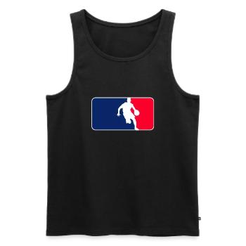 Basketball Logo - Männer Premium Bio Tank Top - Schwarz - Vorne - Michal (187cm)