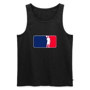 Basketball Logo - Männer Premium Bio Tank Top - Schwarz - Vorne - Michal (187cm)
