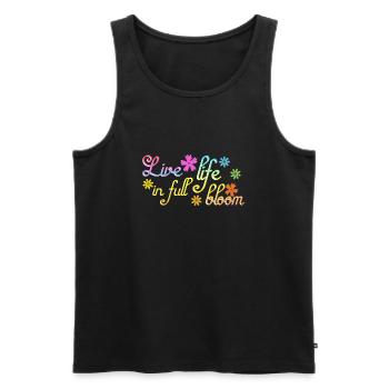 Live Life in Full Bloom idée cadeau original - Débardeur bio Premium Homme - noir - Devant - Michal (187cm)