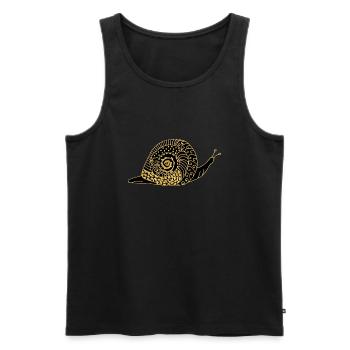 Schnecke - Männer Premium Bio Tank Top - Schwarz - Vorne - Michal (187cm)