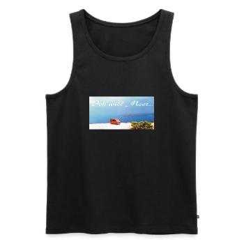 Ich will Meer - Männer Premium Bio Tank Top - Schwarz - Vorne - AI Model Male 178 light (178cm)