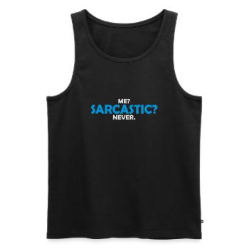 me sarcastic never Zitat - Männer Premium Bio Tank Top - Schwarz - Vorne - AI Model Male 178 light (178cm)