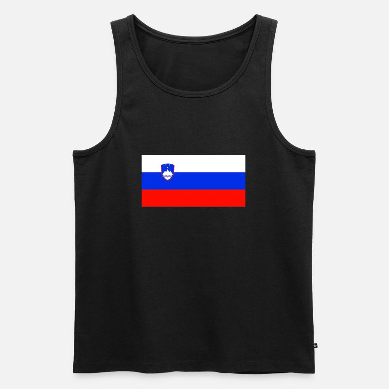 Slowenische Flagge - Männer Premium Bio Tank Top - Schwarz