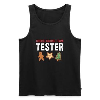 Baking Cookie Baking Team Tester Cookie - Men's Premium Organic Tank Top - black - Front - AI Model Male 178 light (178cm)