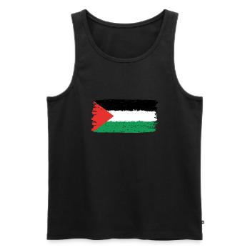 Palestine - Débardeur bio Premium Homme - noir - Devant - AI Model Male 178 light (178cm)