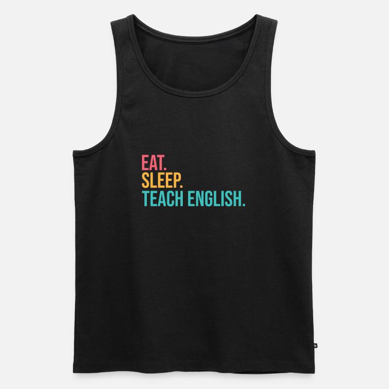 Manger dormir Enseigner Répéter - Débardeur bio Premium Homme - noir