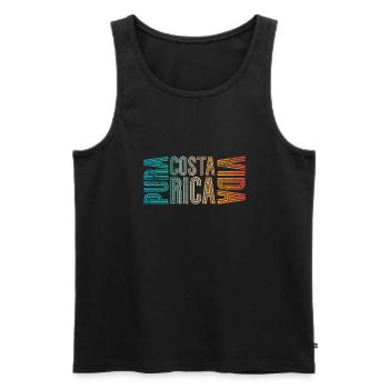 Costa Rica Pura Vida - Débardeur bio Premium Homme - noir - Devant - AI Model Male 178 light (178cm)