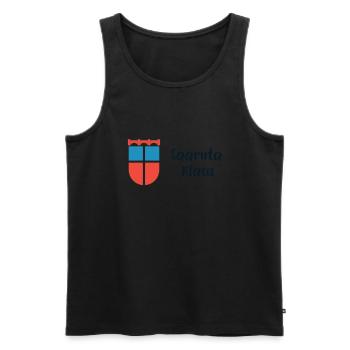 Saarnta Klaus - Männer Premium Bio Tank Top - Schwarz - Vorne - Michal (187cm)