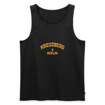 Kreuzberg - Berlin - Deutschland - Allemagne - Débardeur bio Premium Homme - noir - Devant - Michal (187cm)