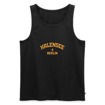 Halensee - Berlin - Deutschland - Germany - Männer Premium Bio Tank Top - Schwarz - Vorne - Michal (187cm)