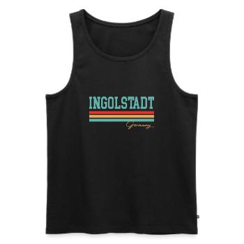 Ingolstadt Bayern - Männer Premium Bio Tank Top - Schwarz - Vorne - Michal (187cm)