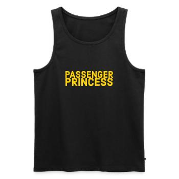 Passenger princess - Men's Premium Organic Tank Top - black - Front - AI Model Male 178 light (178cm)