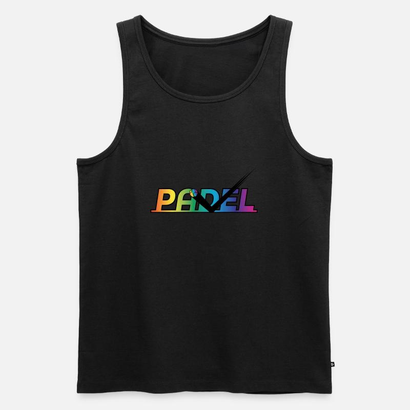 Pádel - Männer Premium Bio Tank Top - Schwarz