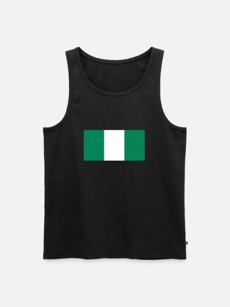 Nigeria flag / Drapeau Nigéria - Men's Premium Organic Tank Top - black