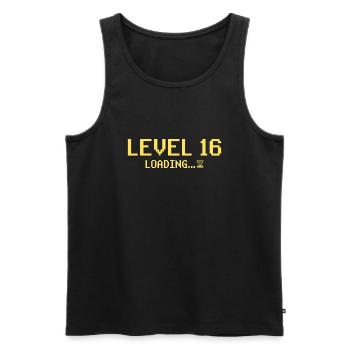 16th Birthday Level 16 Gaming - Men's Premium Organic Tank Top - black - Front - Michal (187cm)