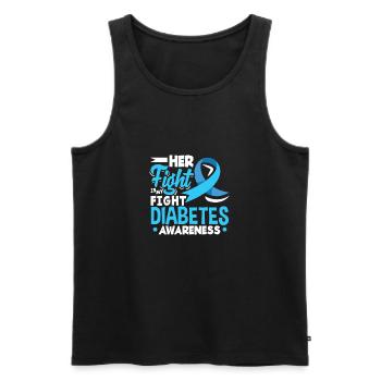 T1D Diabetes Typ 1 Diabetiker Geschenk - Männer Premium Bio Tank Top - Schwarz - Vorne - AI Model Male 178 light (178cm)