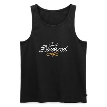Just divorced - lustig zur Scheidung - Männer Premium Bio Tank Top - Schwarz - Vorne - Michal (187cm)