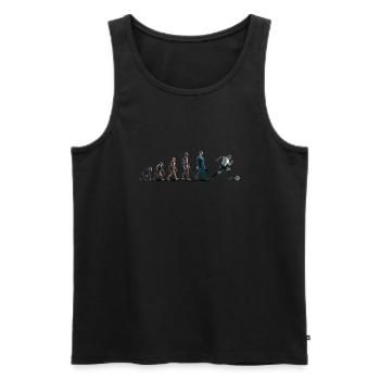 Evolution Football Artboard 1 - Men's Premium Organic Tank Top - black - Front - AI Model Male 178 light (178cm)