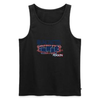 Sometimes you win sometimes you learn - Männer Premium Bio Tank Top - Schwarz - Vorne - AI Model Male 178 light (178cm)
