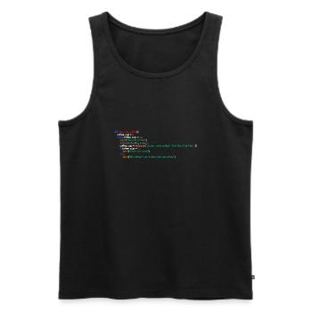 Kaffee, Programmierung, Lustig, Coffee - Männer Premium Bio Tank Top - Schwarz - Vorne - AI Model Male 178 light (178cm)