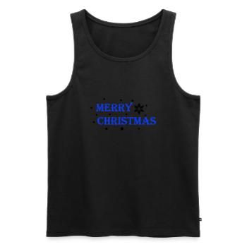 Merry Christmas - Männer Premium Bio Tank Top - Schwarz - Vorne - Michal (187cm)