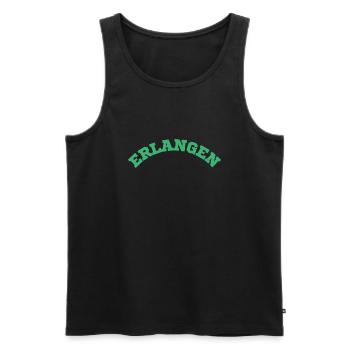 Erlangen - Männer Premium Bio Tank Top - Schwarz - Vorne - Michal (187cm)