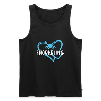 Snorkeler Heart Snorkeling - Männer Premium Bio Tank Top - Schwarz - Vorne - Michal (187cm)