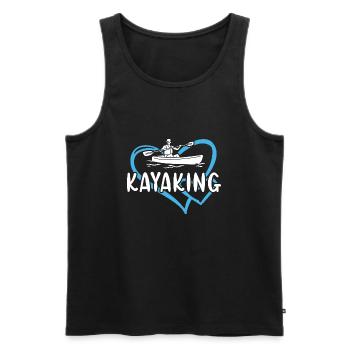 Kayaker Heart Kayaking - Men's Premium Organic Tank Top - black - Front - Michal (187cm)
