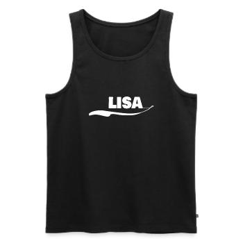 Name Geschenk Vorname lisa - Männer Premium Bio Tank Top - Schwarz - Vorne - Michal (187cm)
