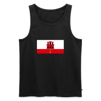 Gibraltar - Men's Premium Organic Tank Top - black - Front - AI Model Male 178 light (178cm)