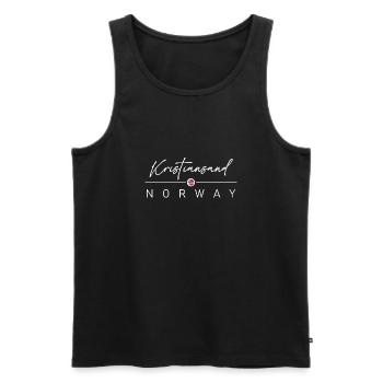 Norwegen - Kristiansand - Norge - Norway - Männer Premium Bio Tank Top - Schwarz - Vorne - AI Model Male 178 light (178cm)