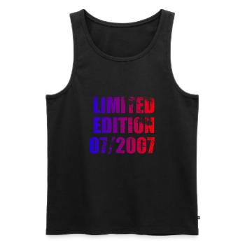 18th Birthday Limited Edition 07/2007 - Men's Premium Organic Tank Top - black - Front - Michal (187cm)