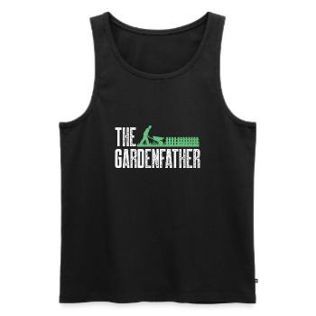 Le Gardenfather Gardening Design - Débardeur bio Premium Homme - noir - Devant - Michal (187cm)