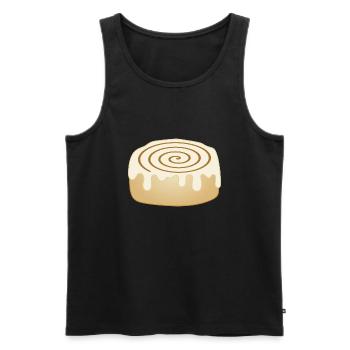 cinnamon roll - Men's Premium Organic Tank Top - black - Front - AI Model Male 178 light (178cm)