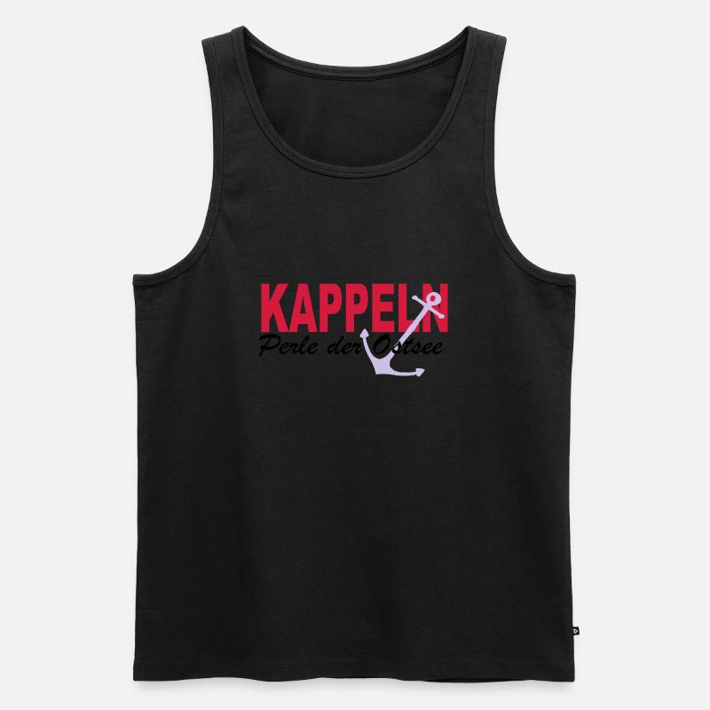 Perle der Ostsee KAPPELN - Männer Premium Bio Tank Top - Schwarz