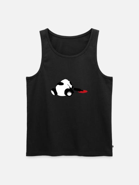 drunken panda bear - Men's Premium Organic Tank Top - black