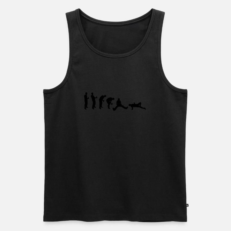 Drunk evolution - Männer Premium Bio Tank Top - Schwarz